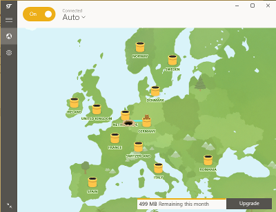 Tunnelbear interface